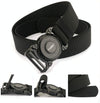 TUSHI 3.8cm Width Men Belts Army Style Quick Release Buckle Nylon Outdoor Man Casual Belt 125cm, Style: Overlock-Black