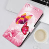 For Samsung Galaxy S22 Ultra 5G Crystal Texture Colored Drawing Leather Phone Case(Pink Butterflies)