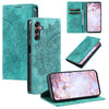 For Samsung Galaxy A36 Totem Embossed Magnetic Leather Phone Case(Green)