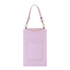 Litchi Texture Card Holder Mobile Phone Bag with Short Strap(Light Pink)