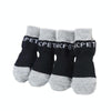 Dog Socks Anti-Scratch, Cotton, Indoor, L, Dark Grey (4 Pack)