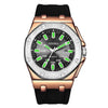 addies MY-052 Business Multifunctional Luminous Watch Silicone Watchstrap Watch for Men(Black Gold)