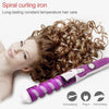 Hair Styling Tool Hair Curler Roller Spiral Curling Iron(Pink)