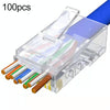 100pcs /Pack Cat5e RJ45 Connector Unshielded Pass Through Modular Plug, Gold: 3u