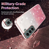 For Samsung Galaxy S22 5G Gradient Glitter Flower All-inclusive Phone Case(Pink)