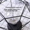 Retro Decoration Lantern Wrought Iron Hollow Night Light(Diamond)