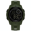 SANDA 2125 Luminous Waterproof Dual Display Electronic Watch(Army Green)