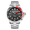 OCHSTIN 7003A Multifunctional Quartz Waterproof Luminous Steel Strap Men Watch(Silver+Black)