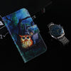 For Xiaomi Poco F6 Pro Coloured Drawing Flip Leather Phone Case(Oil Painting Owl)