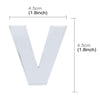 Car Vehicle Badge Emblem 3D English Letter V Self-adhesive Sticker Decal, Size: 4.5*4.5*0.5cm