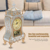 Vintage Clock Classical Royalty Sitting Room TV Cabinet Desk Imperial Furnishing Creative Sit Pendulum Clock(White)