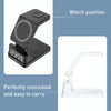 15W 4 in 1 Magnetic Clock Desktop Vertical Wireless Charger (Black)