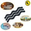 24pcs /Bag Wavy Shaped Gravel Pattern Bathtub Non-Slip Sticker, Specification: 1.3 x 18cm(Black)