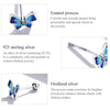S925 Sterling Silver Butterfly Ear Studs Women Earrings