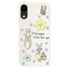 For iPhone XR Skin Feeling Jelly TPU Hybrid PC Phone Case(Star Rabbit Beige)