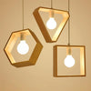 Home Decoration Personality Creative Simple Solid Wood Geometric Pendant Lights (Hexagon)