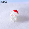 10pcs Christmas Cute Micro Landscape DIY Decorations Snowy Desktop Ornament, Style: No. 2 Lying Bear