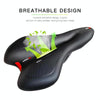 Silicone Bicycle Seat GEL Mountain Bike Saddle Bicycle Seat Saddle(Black Red)
