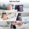 For Samsung Galaxy S24+ 5G JEEHOOD J06 British Style RFID MagSafe Card Bag PU Phone Case(Purple)