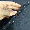 3.2 x 1.2cm Size Labels Polyester Cloth Clothing Label 1 Roll (about 380 PCs), Size:XS(Black)