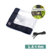 Balcony Windows Transparent Rainproof Cloth Plants Insulation Anti-Bird Thick Windshield, Specification: 4x1.8m Soft Glass