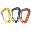 AD802U 8cm Aluminum Alloy Mountaineering D-Shaped Spring Safety Hook, Color Random Delivery