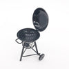 1:12 Mini House Toy Simulation Round Oven Outdoor Scene Decoration(Black)