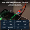 ENKAY 6-in-1 PD100W USB-A / Type-C to Type-C / 8 Pin / Micro USB Magnetic Fast Charging Cable, Cable Length:1m(Black)
