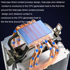EVESKY 600 Desktop Computer 4 Copper Tube Mute CPU Cooling Fan, Color: No Light Three Fans