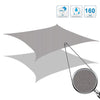 Triangle Outdoor Garden Sunshade Sail Waterproof Anti-UV Canopy, Size: 3m x 4m x 5m(Green)