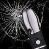 Outdoor Window Breaking Escape Safety Hammer Emergency Flashlight(Black White)