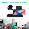 Q12 3 in 1 Quick Wireless Charger for iPhone, Apple Watch, AirPods and other Android Smart Phones(Black)