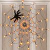 LED Spider Web Lamp with Remote Control Halloween Atmosphere Decoration Props, Power: USB-in