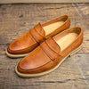 British Style Pointed Shoes Versatile Casual Shoes Slip-on Men Shoes, Size:42(Brown)