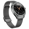 V66 1.28inch BT5.0 Smart Watch Support Heart Rate/ Sleep Detection, Style:Steel Strap(Black)