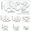 6pcs /Set Acrylic Elephant Mirror Stereo Wall Stickers Home Decoration Soft Mirror(Silver)