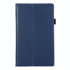 For Amazon Kindle Fire HD8 (2017) Litchi Texture Horizontal Flip Leather Case with Holder(Dark Blue)