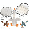 Bite-Resistant Goose Dog Toy, Brown - Durable Plush Squeaky Toy