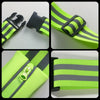 Women Men Running Bag Adjustable Reflective Waist Pouch Pack, Spec: 1 Belt+2 Arm Band(Fluorescent Green)