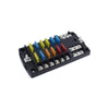 RV Yacht 12-way LED Insulated Flame-retardant Fuse Holder Box with Wire(Configuration 4)