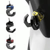Motorcycle Electric Bike Item Movable Double Hooks Aluminum Helmet Hanger Modification Accessories(Blue)