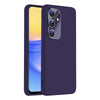 For Samsung Galaxy A15 Nano Lens Cover Liquid Silicone Phone Case(Dark Purple)