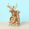 Elk Alarm Clock 3D Wooden Puzzle Toys DIY Handmade Ornaments