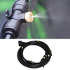 Outdoor Lawn Garden PE Hose Mist Watering Line Misting Cooling System with 16 x Mist Nozzles, Length: 12m (Black)