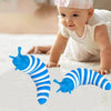 2 PCS Creepy Caterpillar Decompression Toy(Black White)