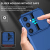 For Samsung Galaxy S24 FE 5G Stereoscopic Holder Sliding Camshield Phone Case(Blue)