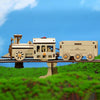 Electric Track Train 3D Wooden Puzzle Model DIY Handmade Ornaments