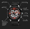 SANDA 793 large Dial Tide Watch Student Fashion Trend Multi Function Double Glow Waterproof Electronic Watch(Black)