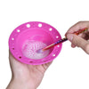 Beauty Tools Silicone Brush Tray Makeup Brush Special Cleaning Bowl(Rose Red)