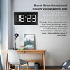 Creative Wall Clock Alarm Clock Simple Remote Control Perpetual Calendar Electronic Clock US Plug, Style:Single-sided Remote Control(White Font)
